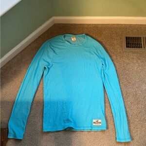 Hollister Men's Blue Long Sleeve Shirt
